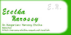 etelka marossy business card